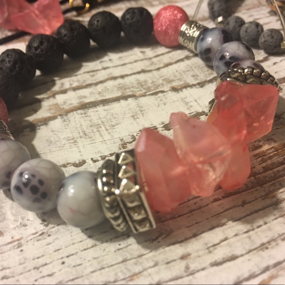 Crystal Punk Essential Oil Diffuser Bracelet